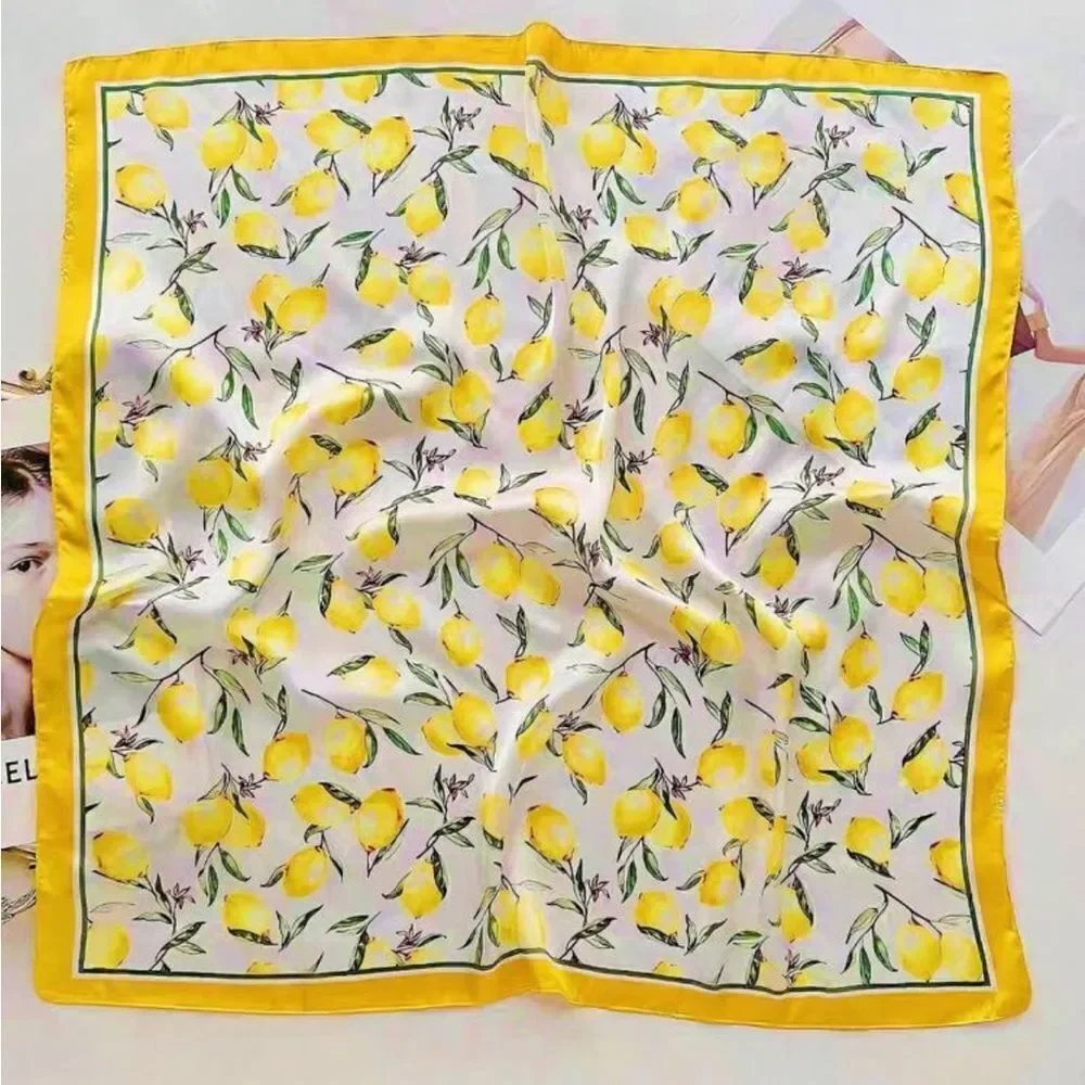 Lemon Print Scarf M553